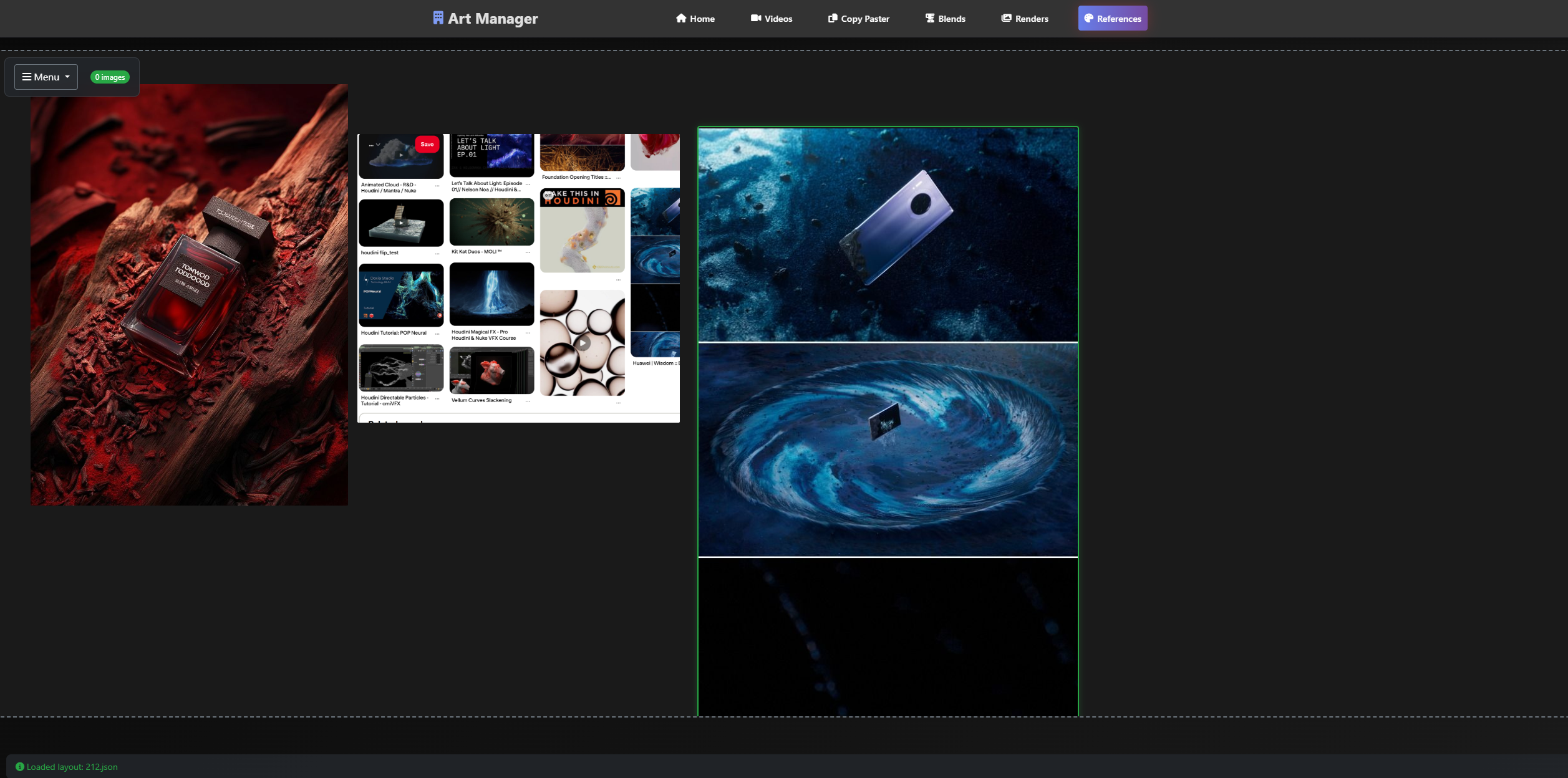 Art Manager References Board